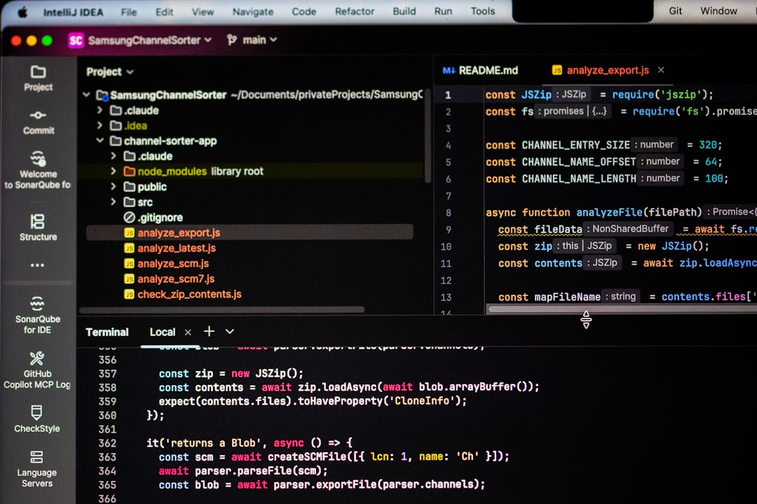 schema for ai search — Computer screen displaying lines of code