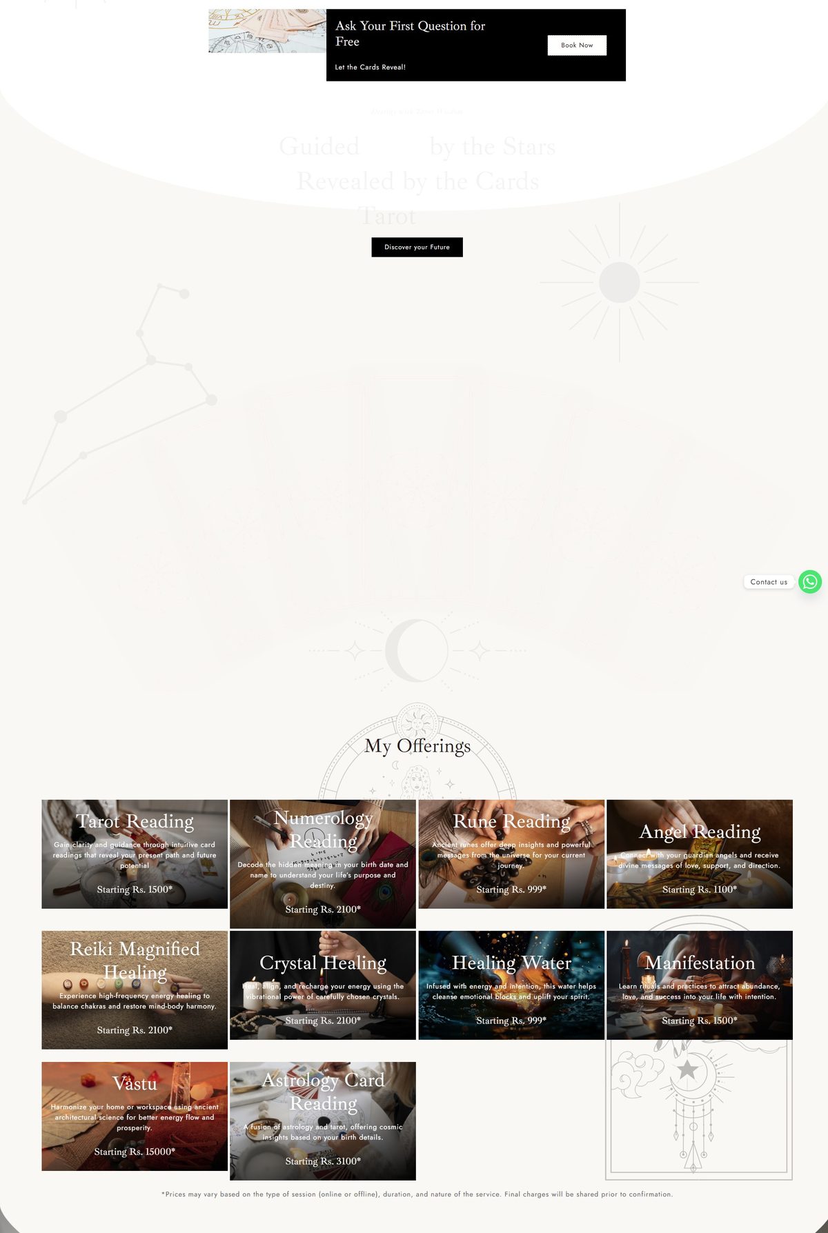 Heal with Pious services page designed by Orrku Media